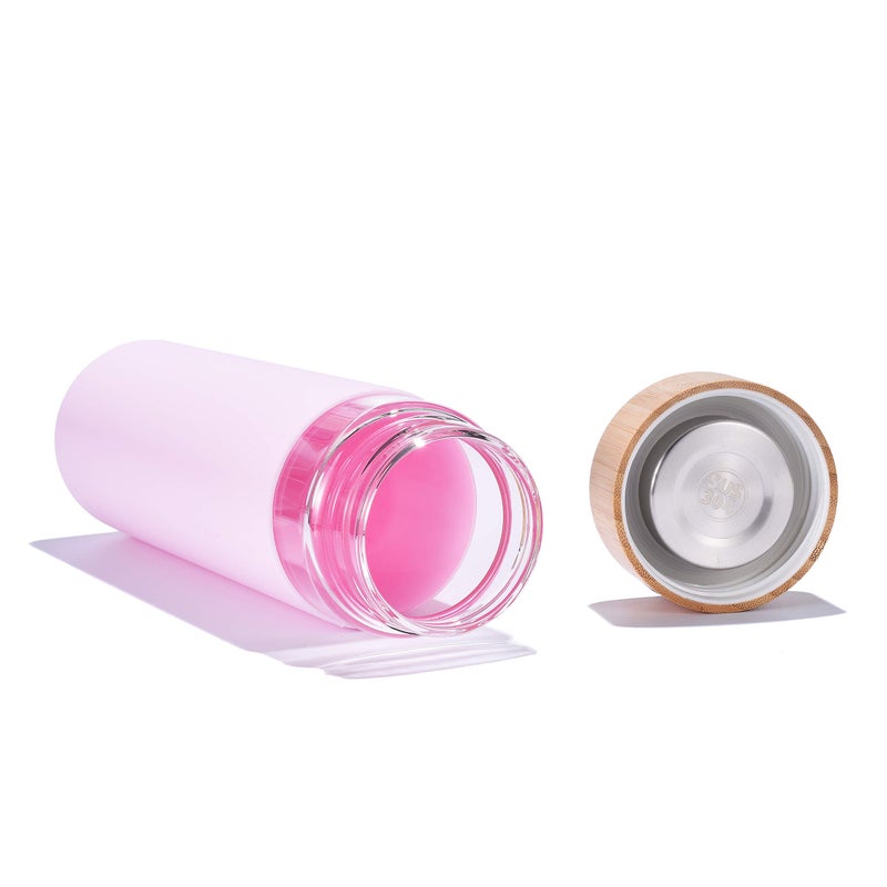 Yomious 20 Oz Borosilicate Glass Water Bottles with Silicone Sleeve BPA Free, Dishwasher Safe - Reusable Clear Glass Drinking with Leak Proof Bamboo Lid | Perfect Gym Water Bottles for Men & Women - Image 5